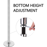 Bottom adjustment height, 45mm Silver Dancing Pole