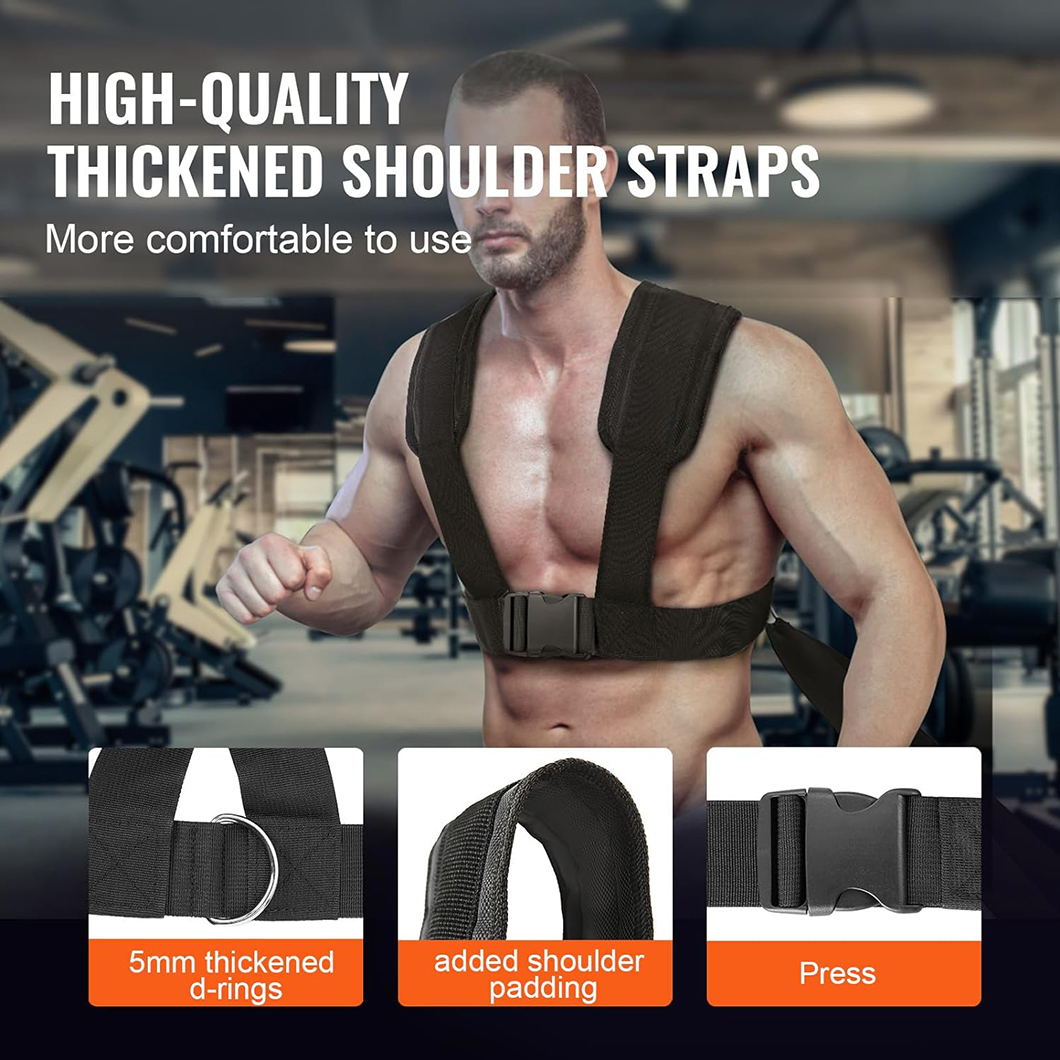Fitness Sled Gym Weights Strength Training Pull Sled Exercise