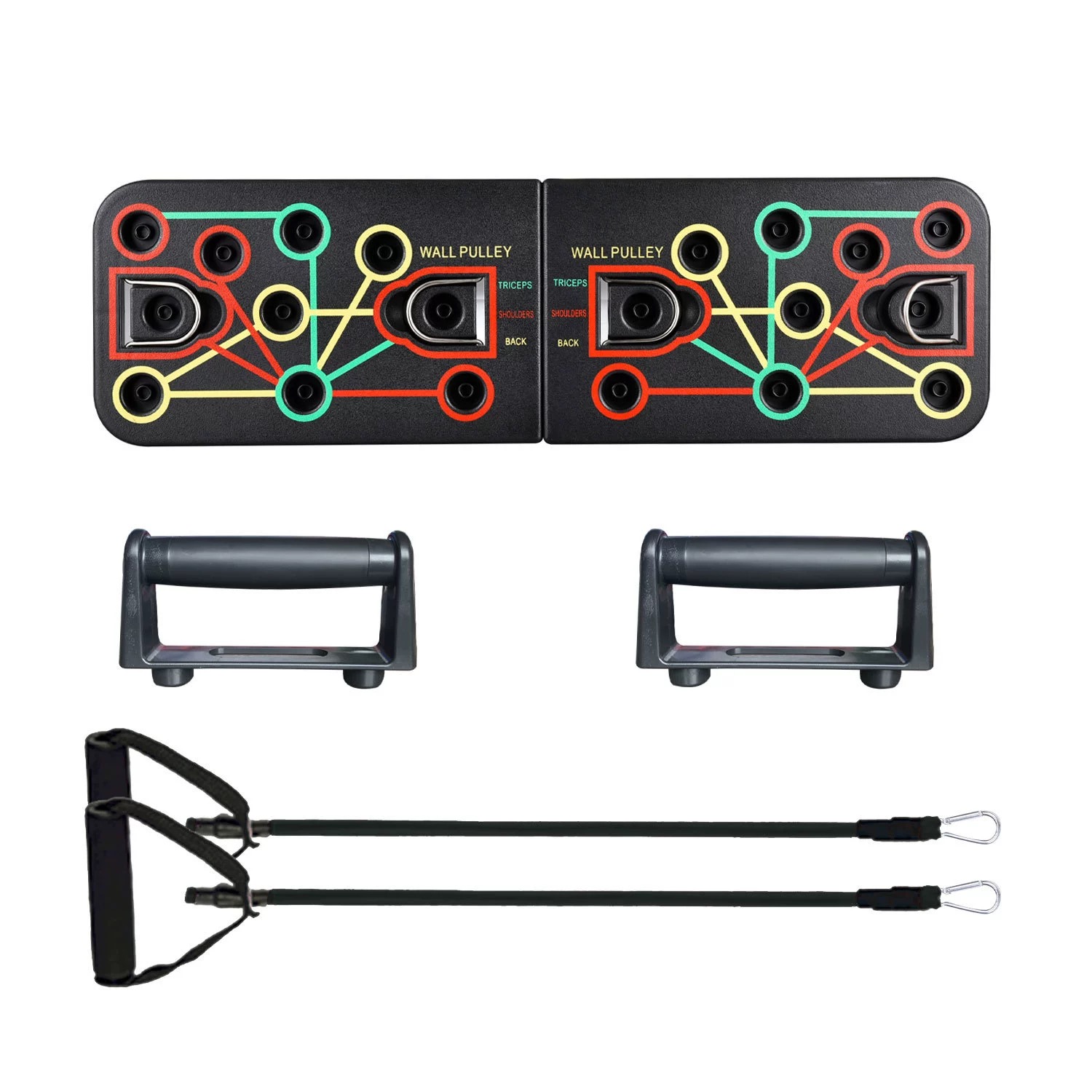 Foldable Push-up Board with 4 metal hook