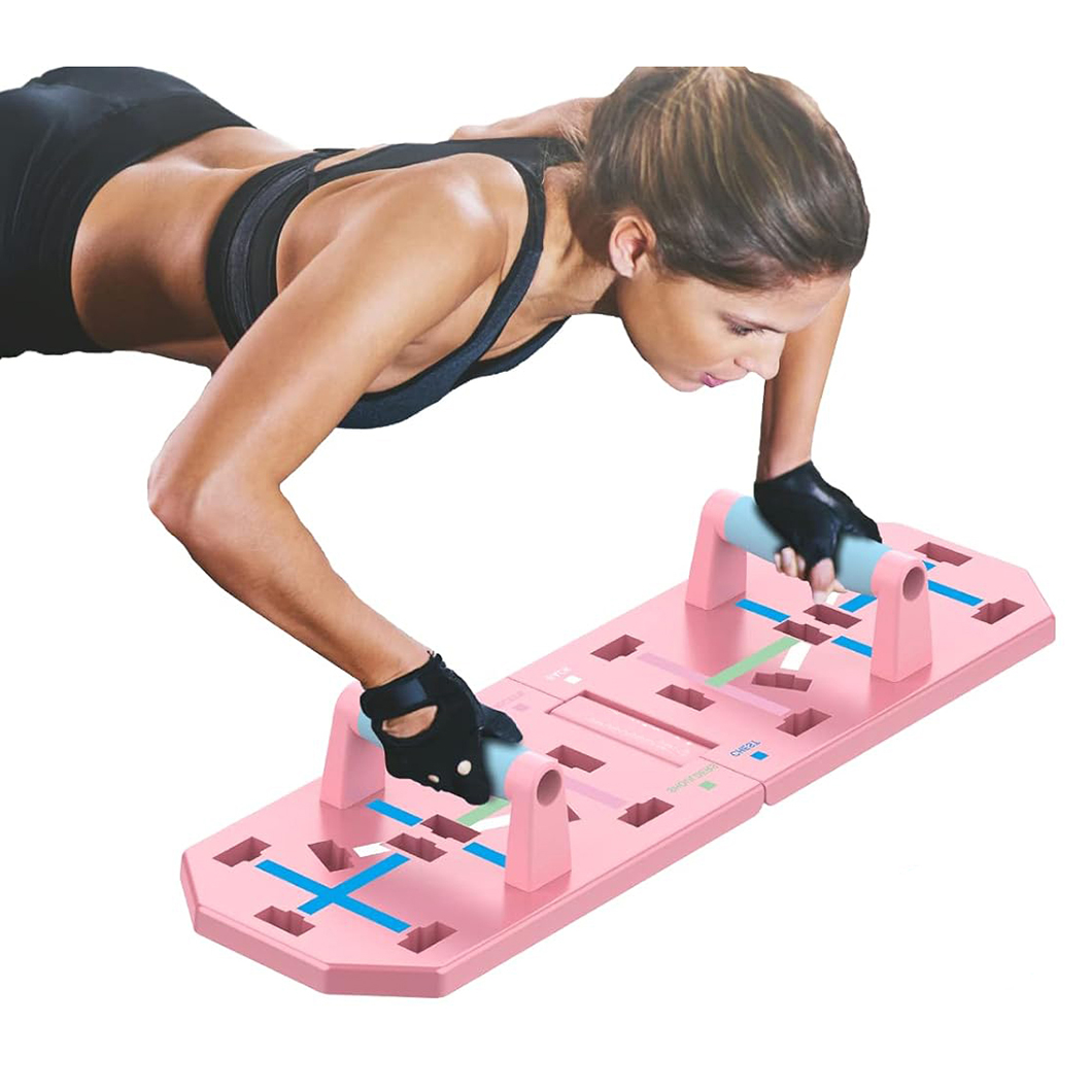 Square Hole Foldable Push-up Board, Pink