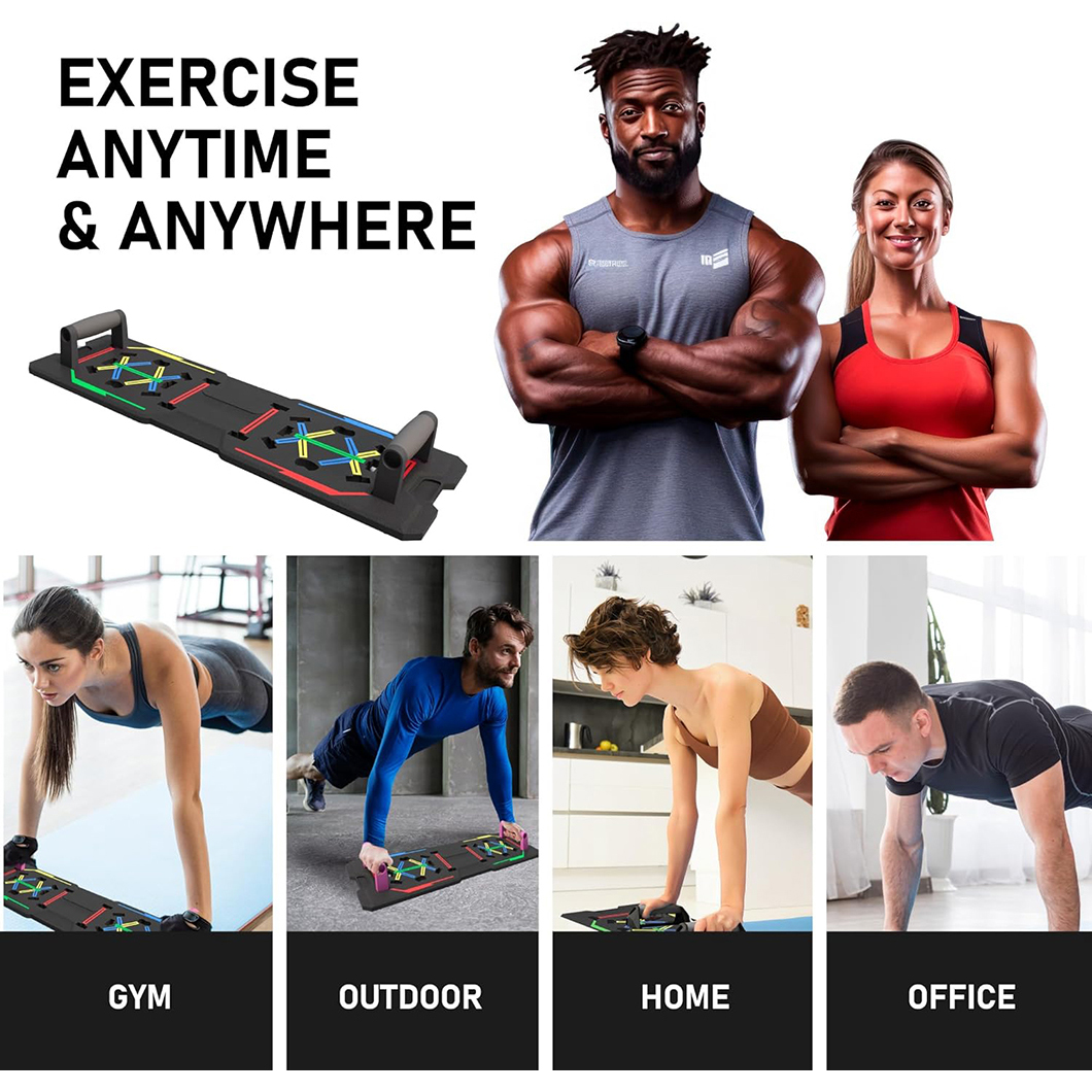 Large Square Hole Foldable Push-up Board