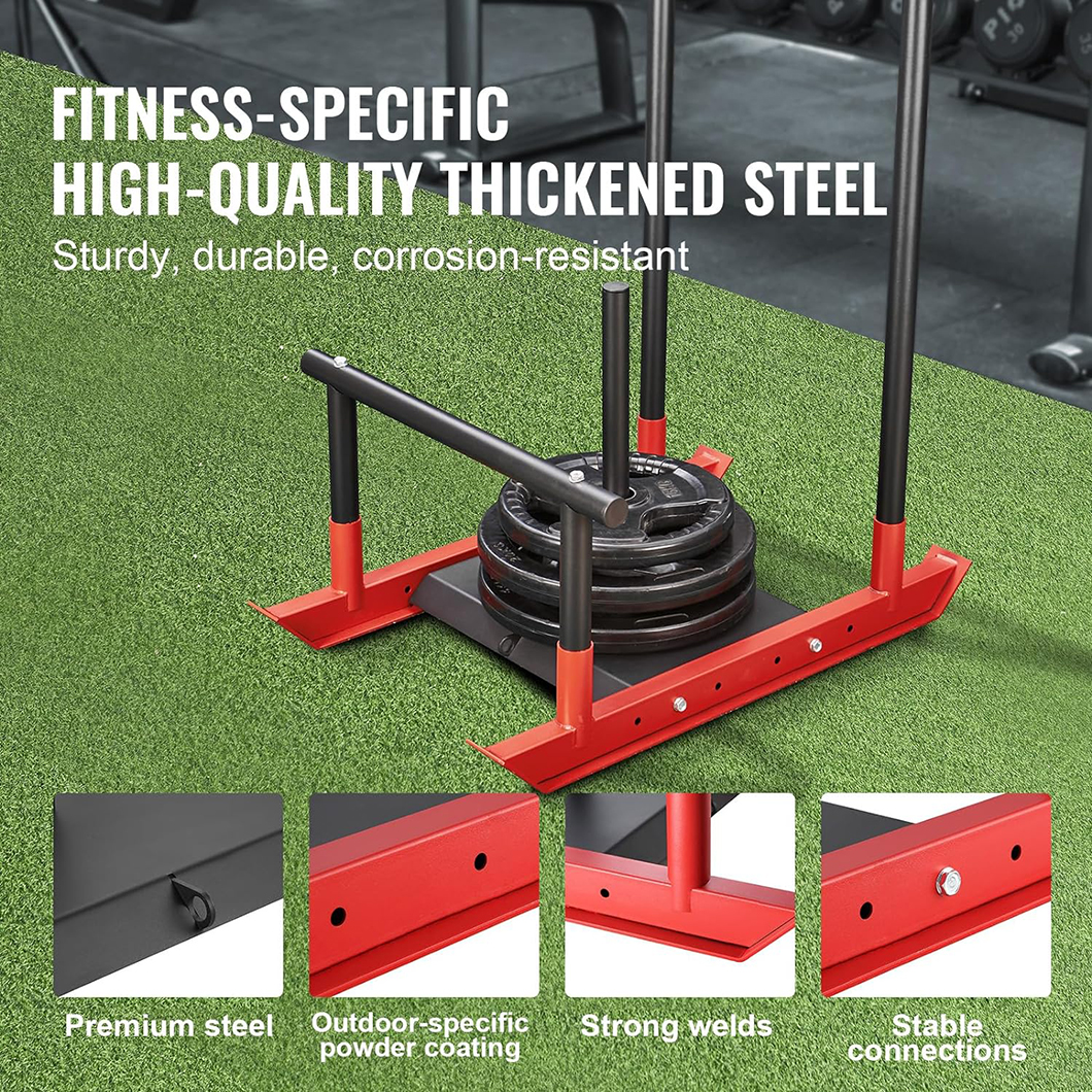 Fitness Sled Gym Weights Strength Training Pull Sled Exercise