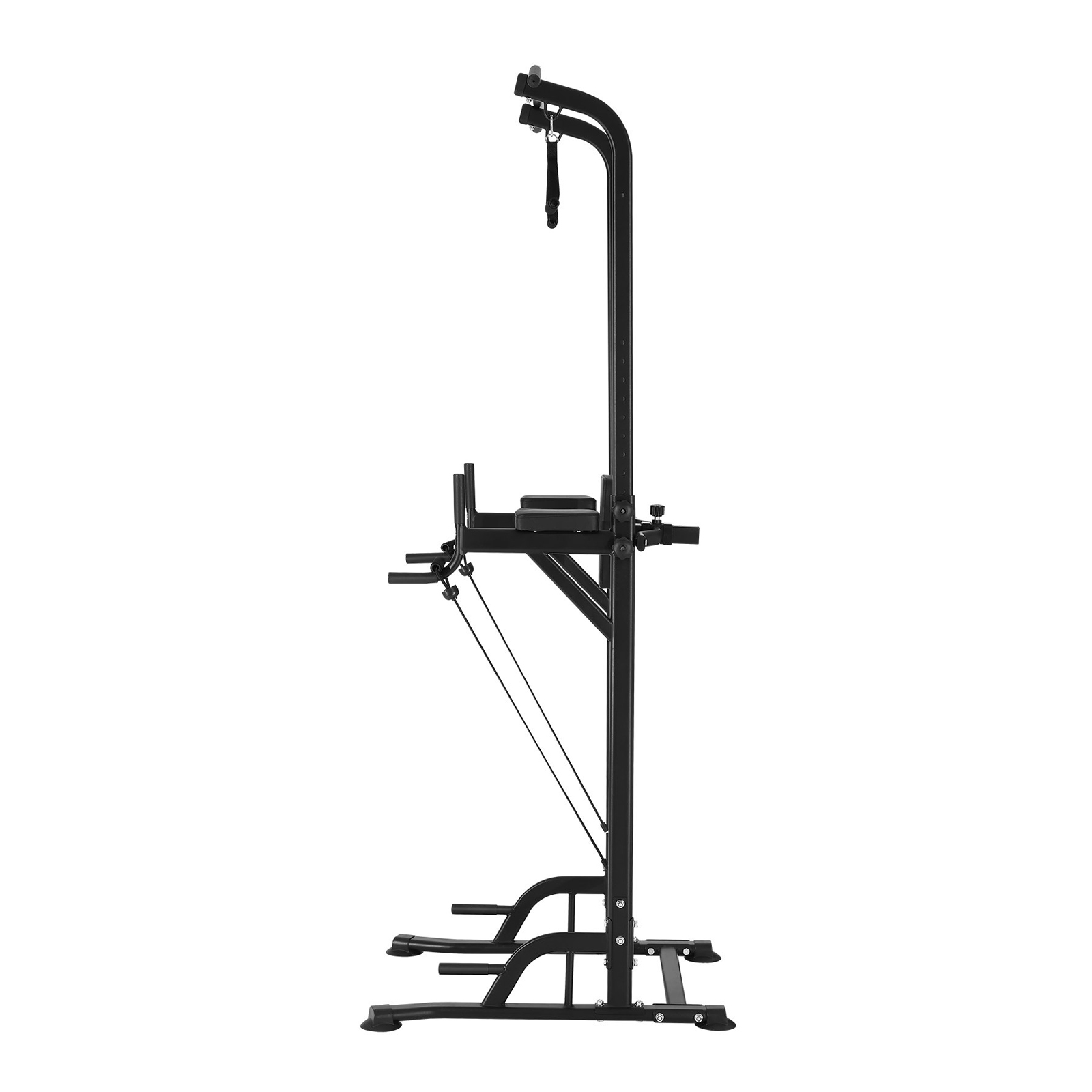 Power Tower Dip Station with Resistance Bands