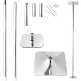 Square base, 45mm Silver Dancing Pole