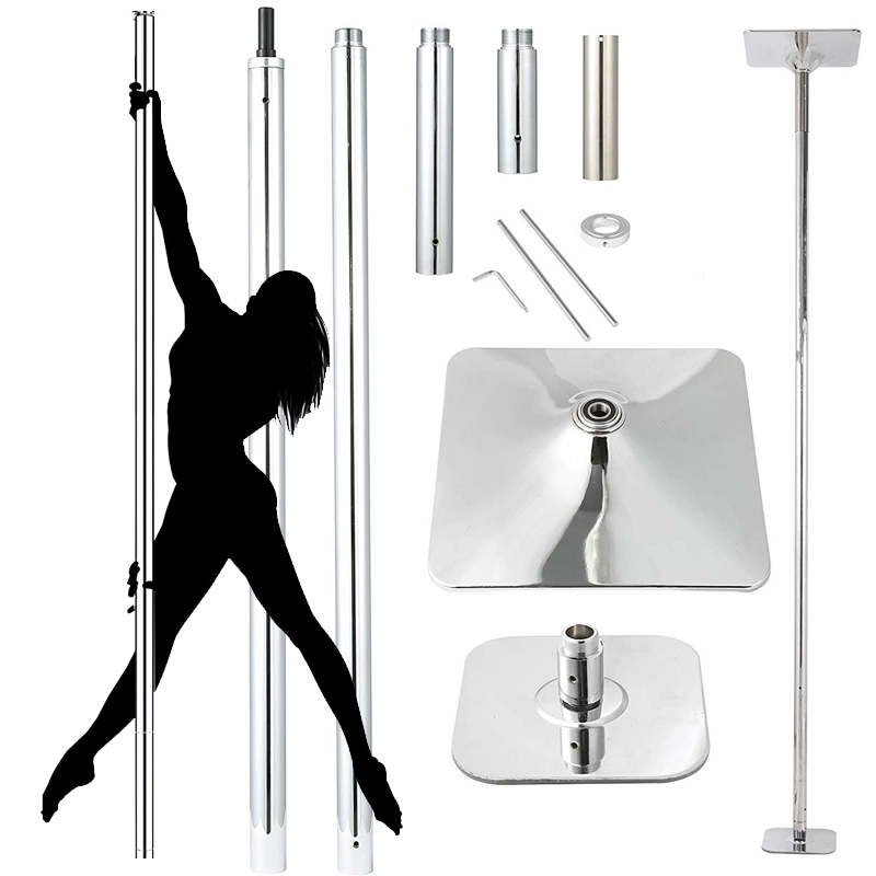 Square base, 45mm Silver Dancing Pole