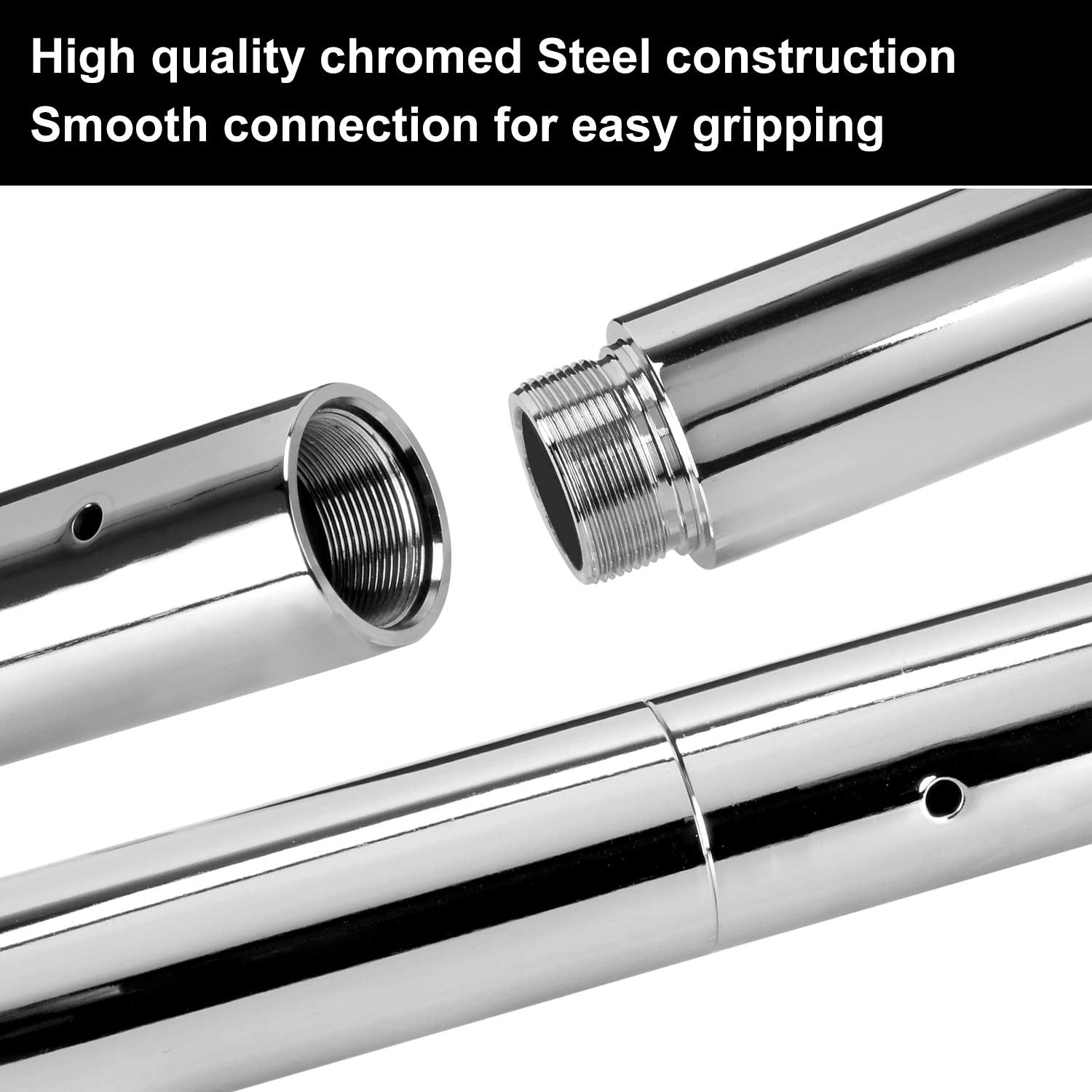 Bottom adjustment height, 45mm Silver Dancing Pole