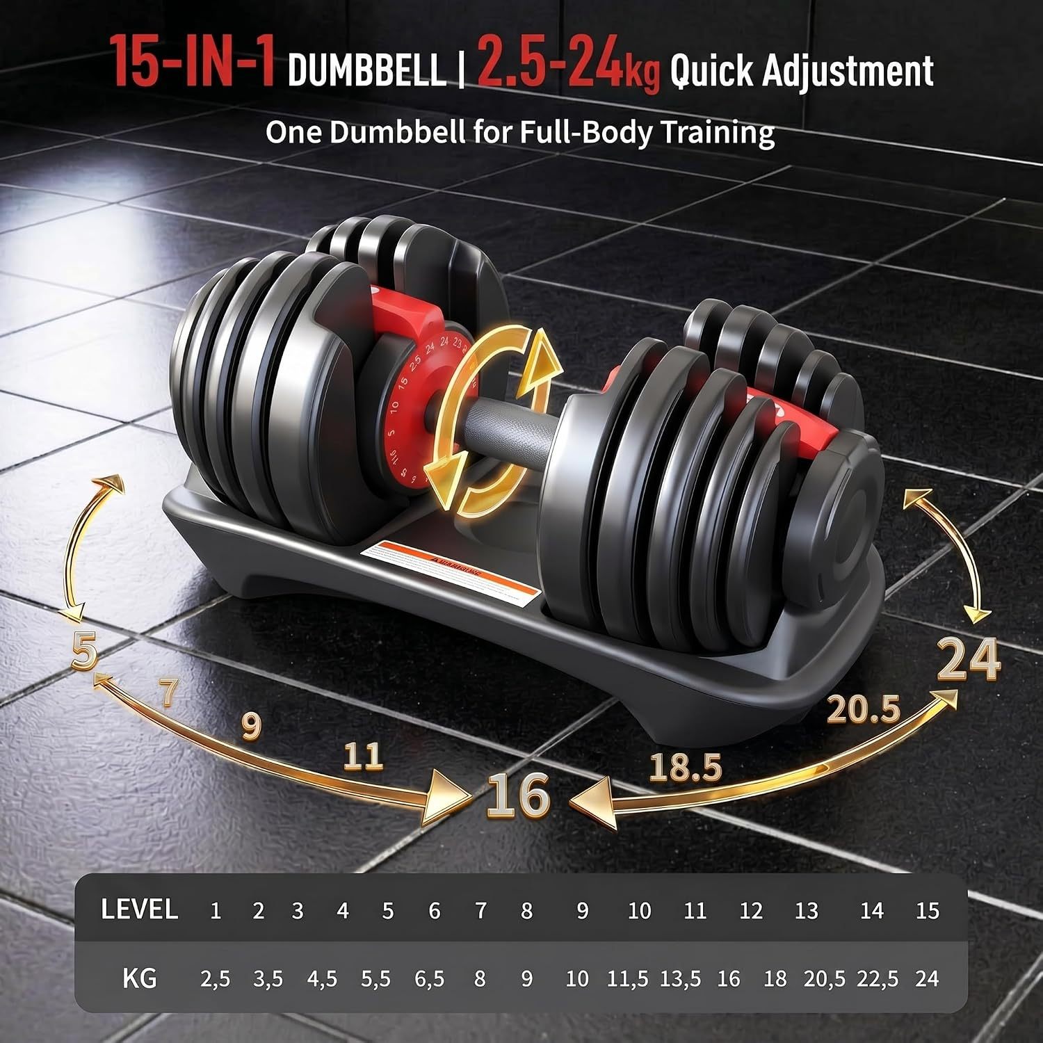 Adjustable Dumbbell 24kg / 52.5lb