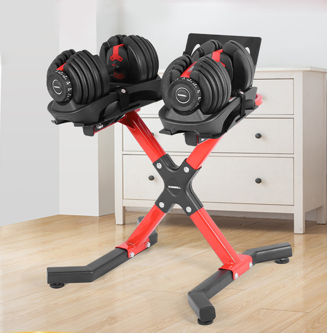 Dumbbell Stand, Dumbbell Rack for Adjustable Dumbbell, Load Capacity 220.5 lbs (100 kg), X-Shaped Legs