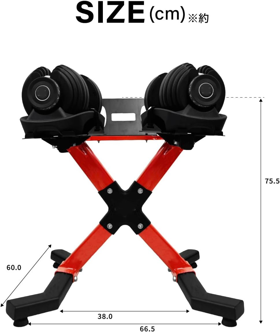 Dumbbell Stand, Dumbbell Rack for Adjustable Dumbbell, Load Capacity 220.5 lbs (100 kg), X-Shaped Legs