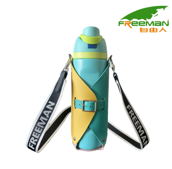 2024 FREEMAN New Fashion Portable water bag Leather Bottle Carrier Cover FR-B80