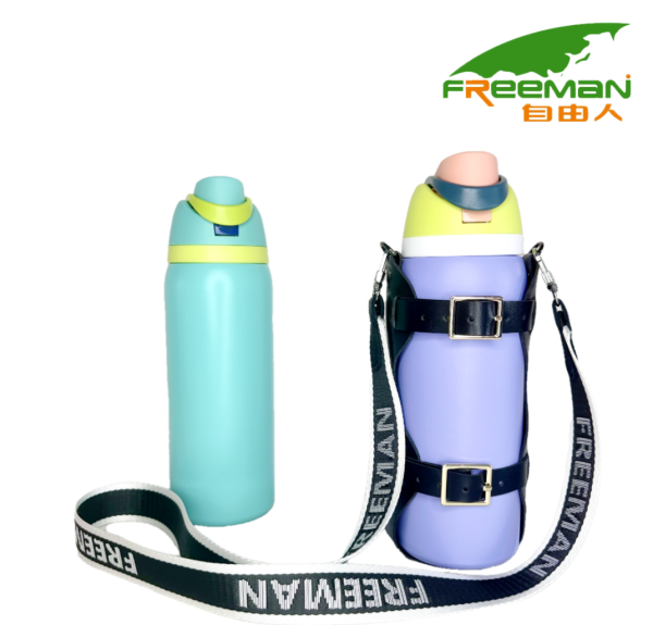 2024 FREEMAN New Fashion Portable water bag  Leather Bottle Carrier Cover FR-B79